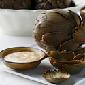 Artichokes with Mustard Tarragon Vinaigrette